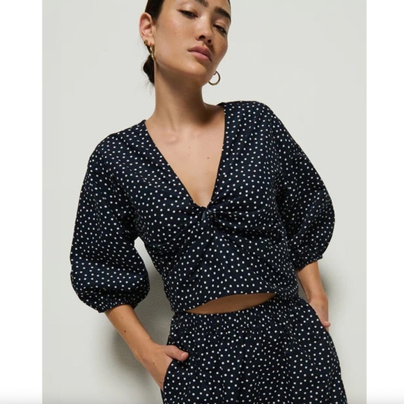 Nation LTD Celeste Top In Cabana Polka Dot - Picture 1 of 6